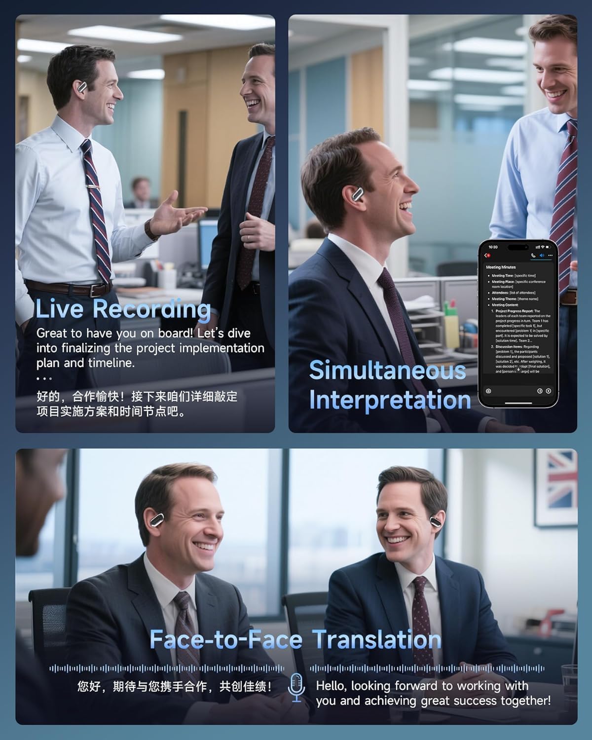 [GOLD] LinguaWave Pro — Real-Time AI Translation Earbuds