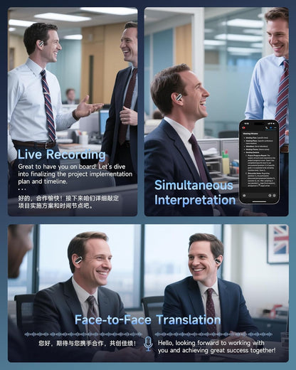 [GOLD] LinguaWave Pro — Real-Time AI Translation Earbuds