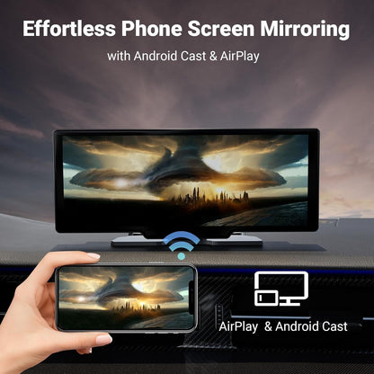 [GOLD] Carvera Smart 10.26" CarPlay & 4K Dual-Dash Cam System