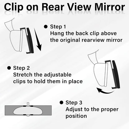 [GOLD] SnapView Panoramic Clip-On Rearview Mirror