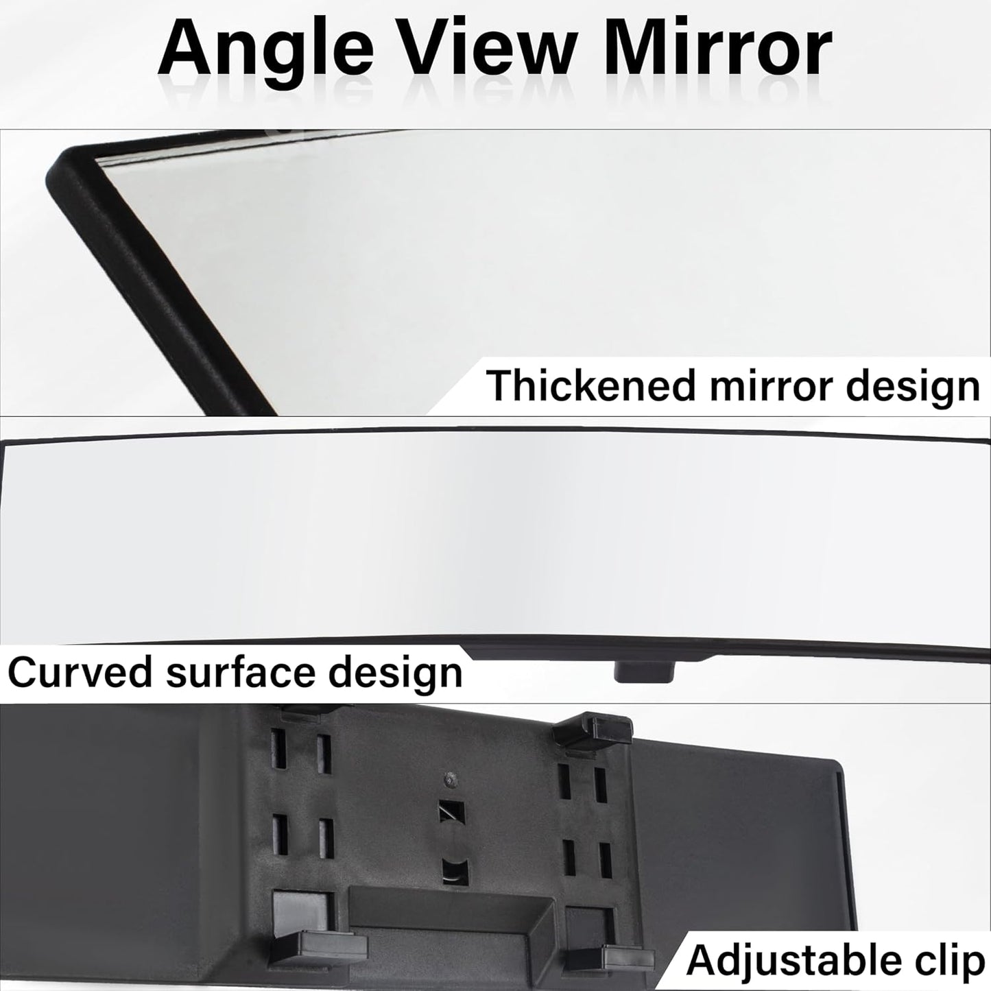 [GOLD] SnapView Panoramic Clip-On Rearview Mirror