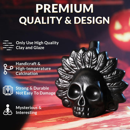 [GOLD] Aztec Death Whistle – Authentic Ceramic with Bone-Chilling Screams