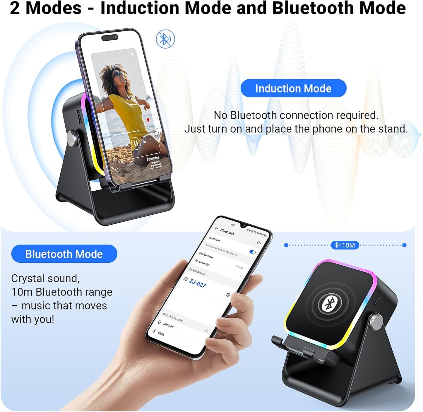 [GOLD] 5-in-1 Induction Phone Speaker Stand