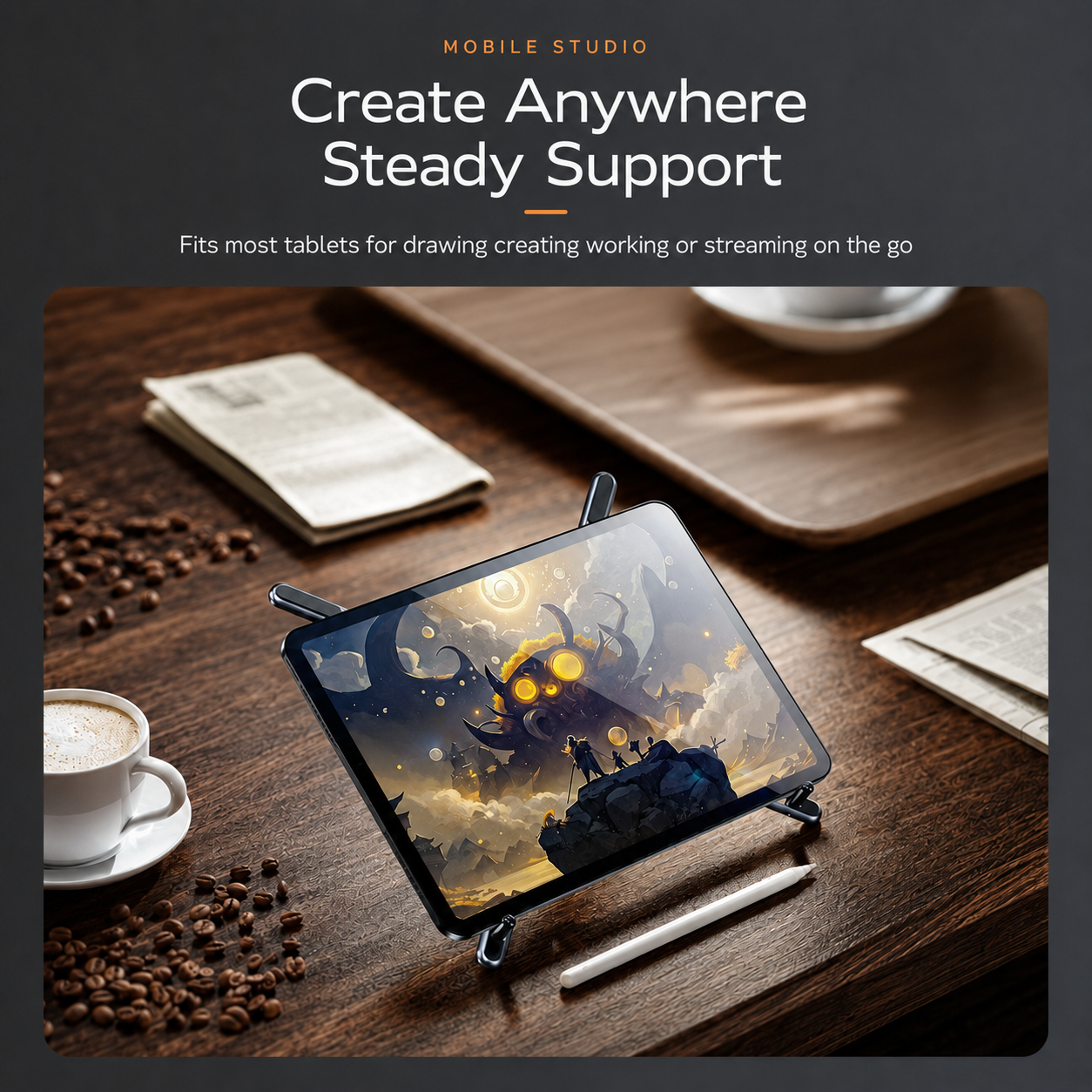 [GOLD] 4-in-1 Foldable Magnetic Device Stand