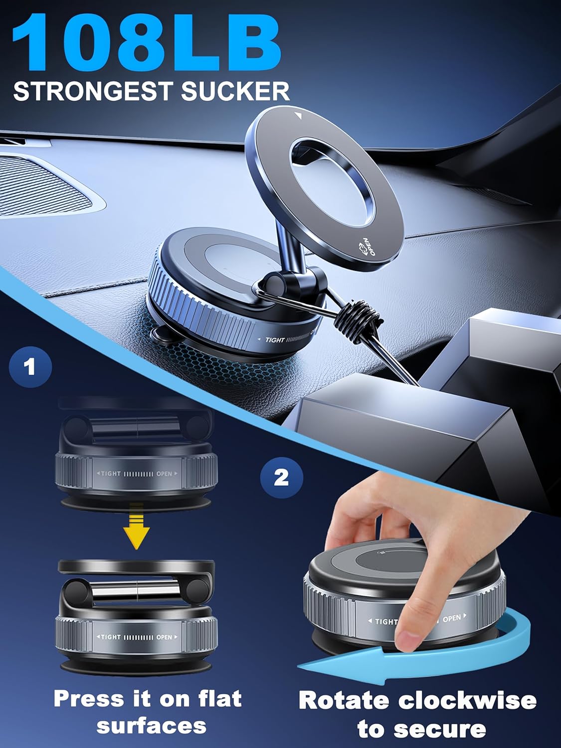 [GOLD] Gen 2 360° Vacuum + Nano-Gel Phone Holder