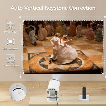 [GOLD] VistaCast Mini 210° Smart Projector with Extra Large-Screen Display