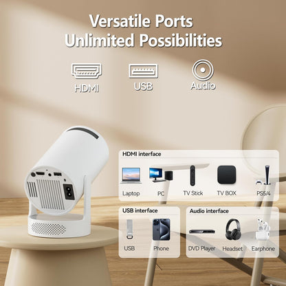 [GOLD] VistaCast Mini 210° Smart Projector with Extra Large-Screen Display