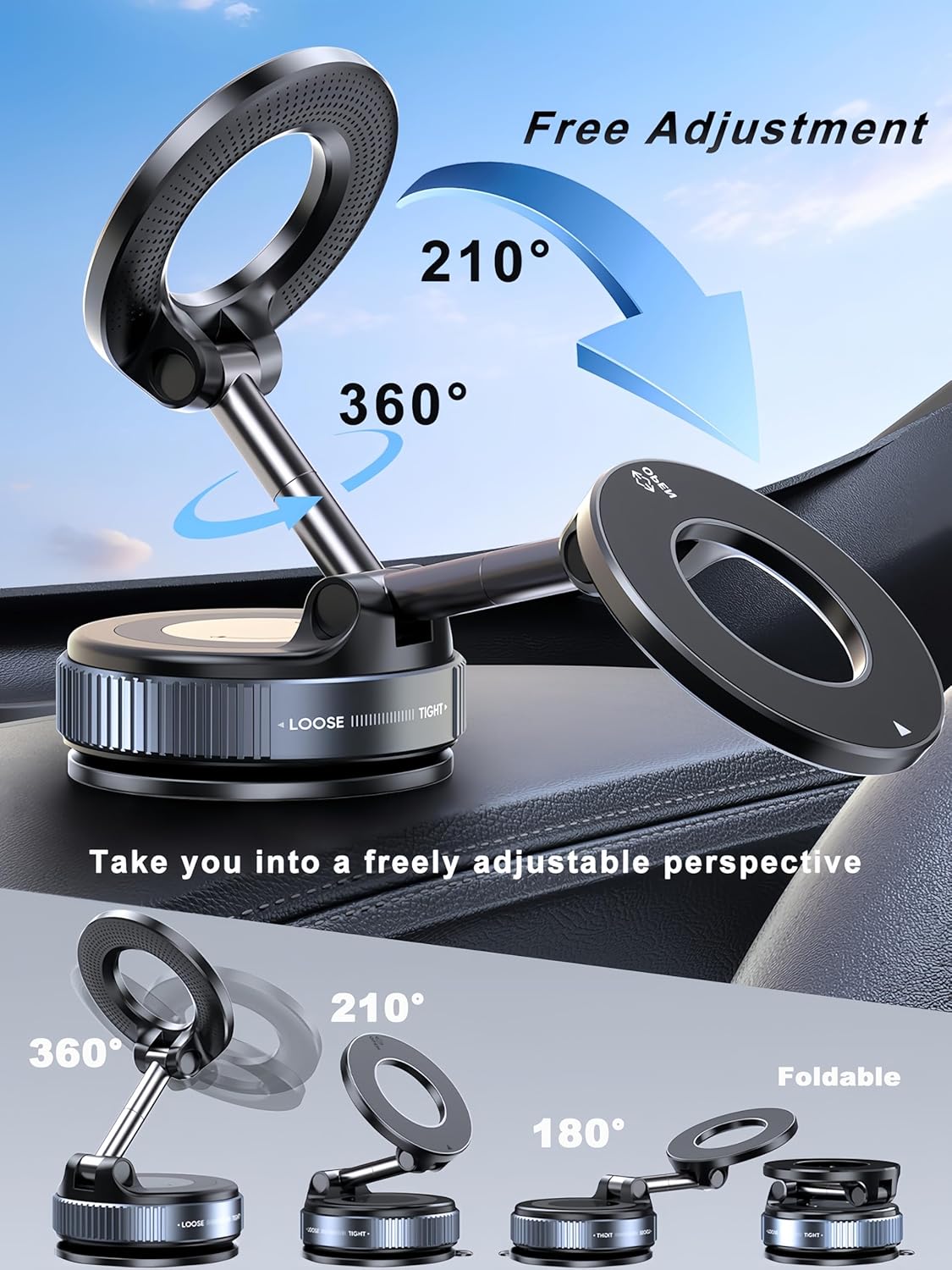 GOLD #99] Gen 2 360° Vacuum + Nano-Gel Phone Holder – KYD's Choice