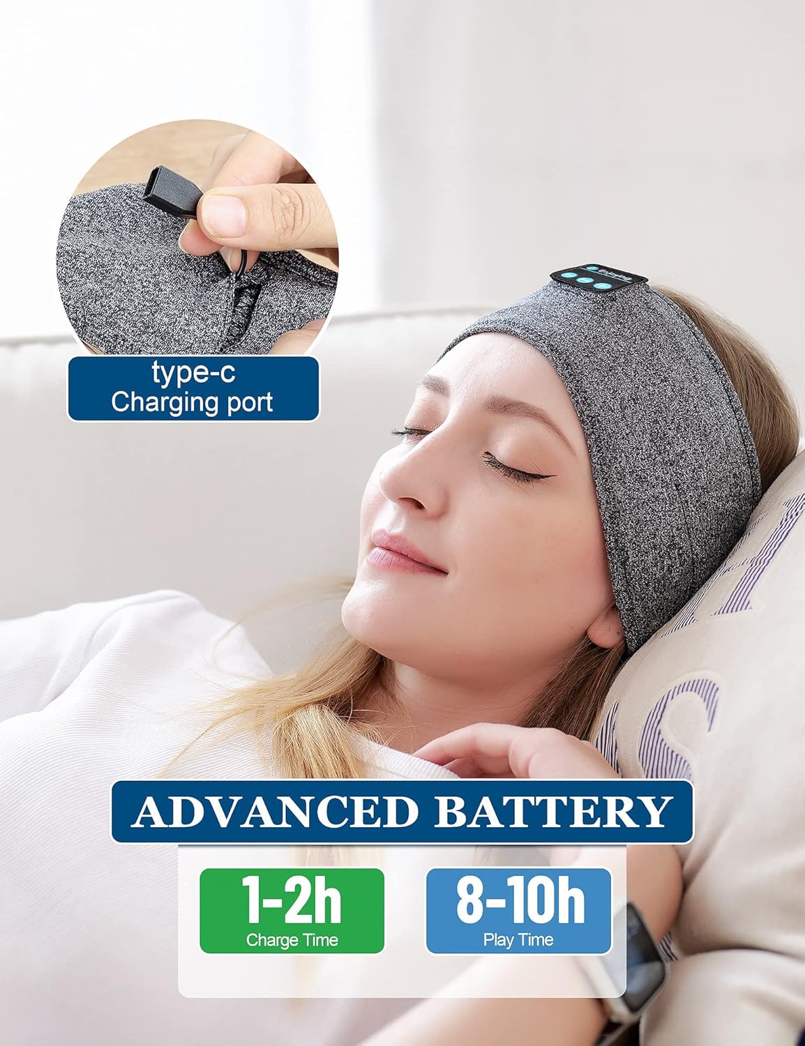 [GOLD] DreamBand 3-in-1 Bluetooth Sleep & Sport Headband Sleep Mask Headphones