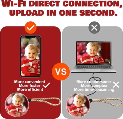 [GOLD] LumiOrb WiFi Crystal Ball – 3D Video & Photo Memory Sphere