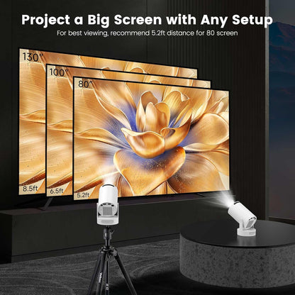 [GOLD] VistaCast Mini 210° Smart Projector with Extra Large-Screen Display