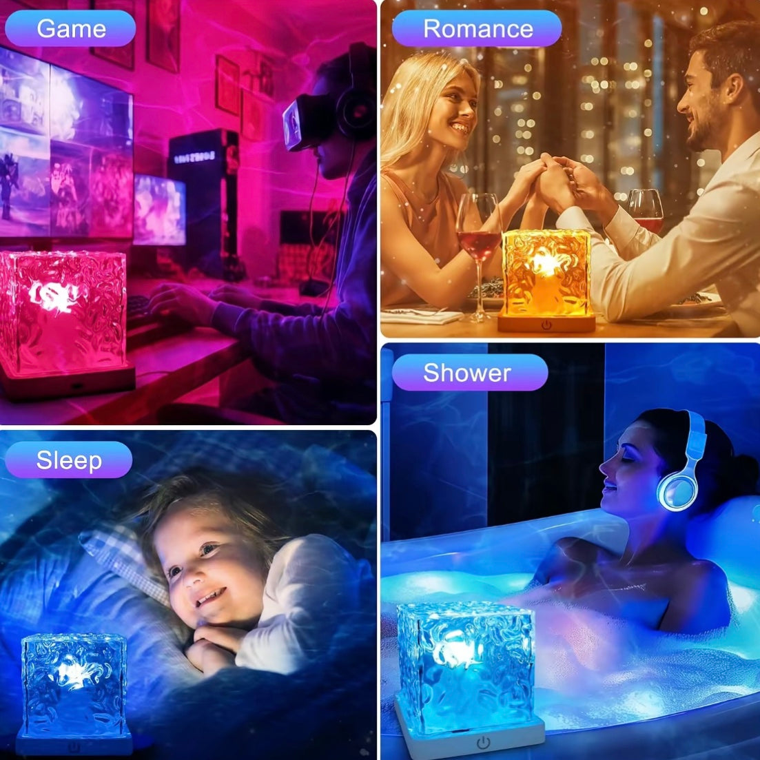 [GOLD #158.Ep.443] RippleCube Rechargeable Bathroom Mood Light