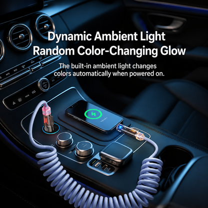 [GOLD #154-Ep.438] 4-in-1 240W Self-Coiling 6.6 ft Fast Charging & Data Cable