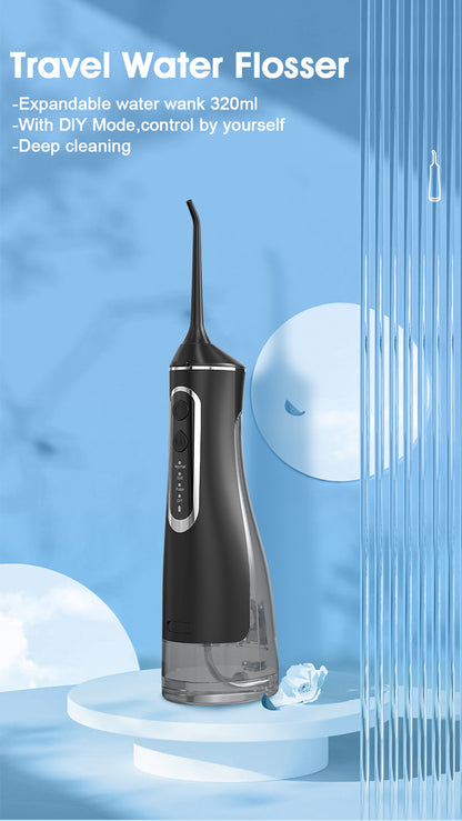 [GOLD] HydroPulse Pro – Portable Water Flosser with 4 Modes & 8 Tips