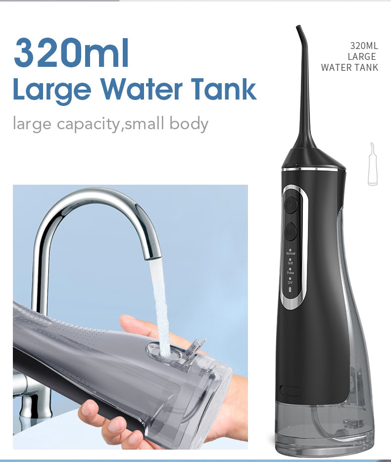 [GOLD] HydroPulse Pro – Portable Water Flosser with 4 Modes & 8 Tips