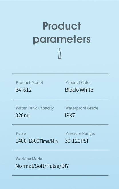 [GOLD] HydroPulse Pro – Portable Water Flosser with 4 Modes & 8 Tips
