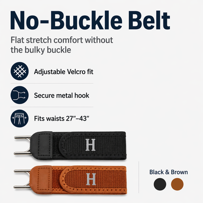 [GOLD] 4-Pack No-Buckle Belt for Loose Waistbands
