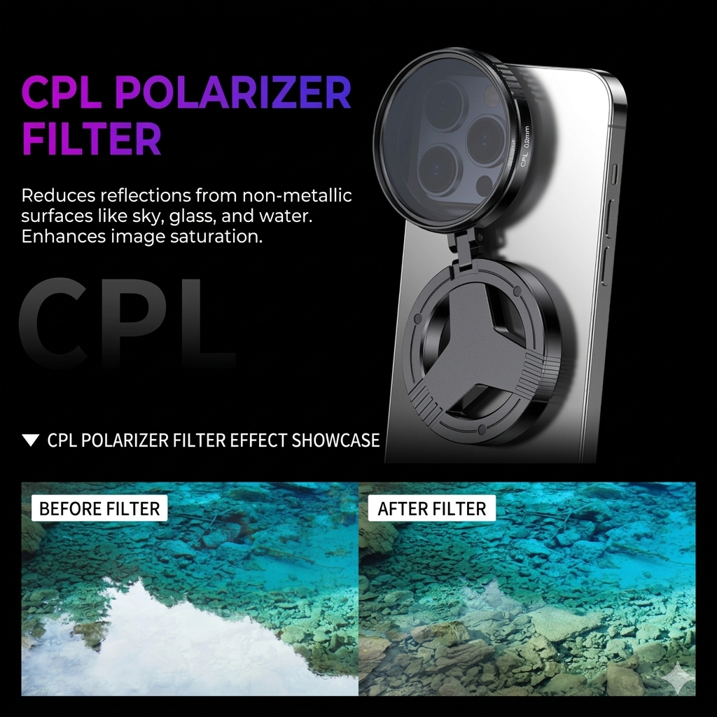 [GOLD] Anti-Glare Magnetic Phone Filter