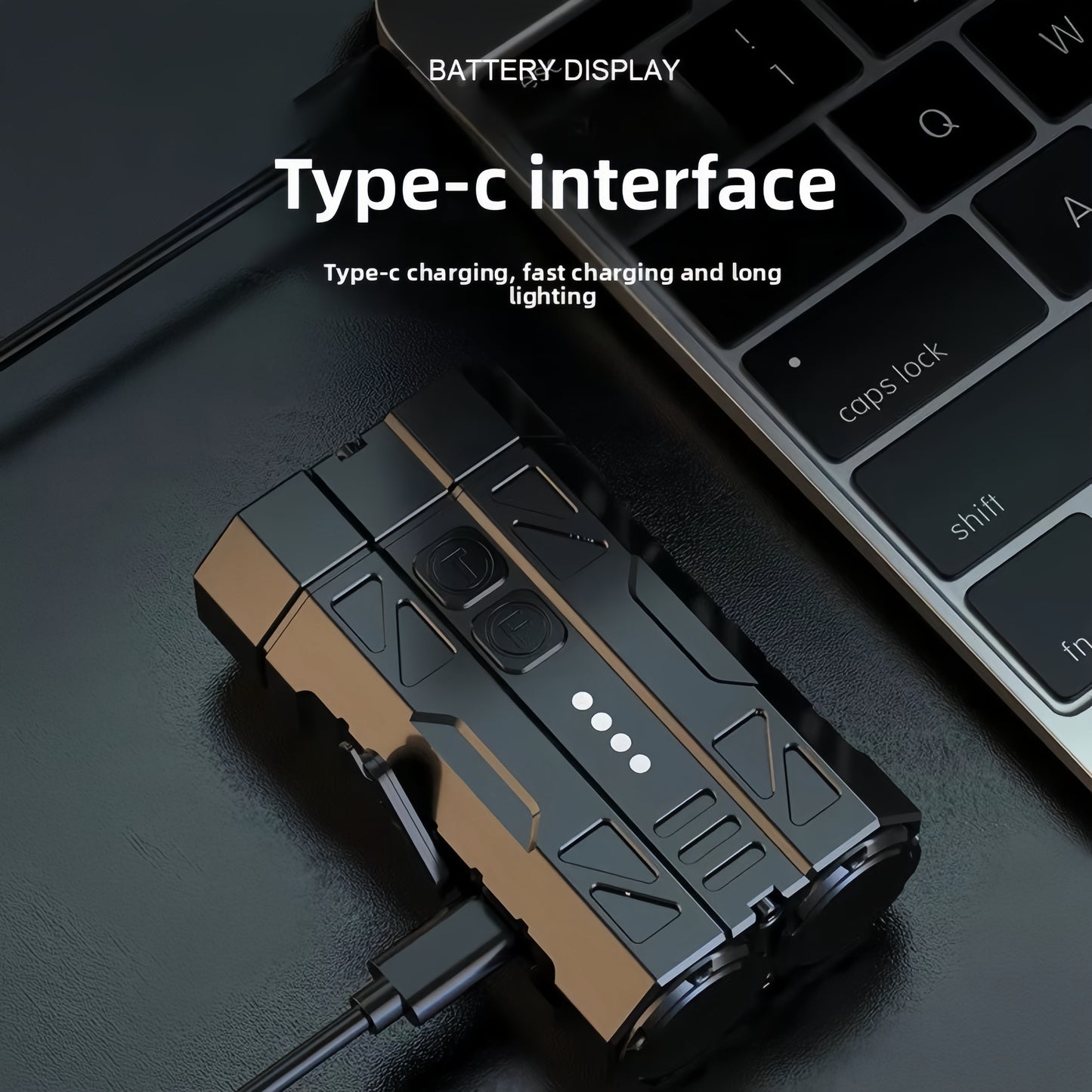 [GOLD] High-Brightness Pocket Dual-Module Outdoor Flashlight