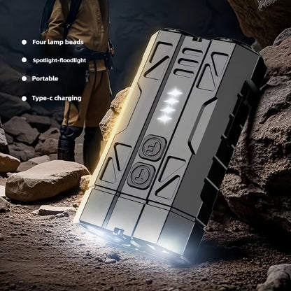 [GOLD] High-Brightness Pocket Dual-Module Outdoor Flashlight