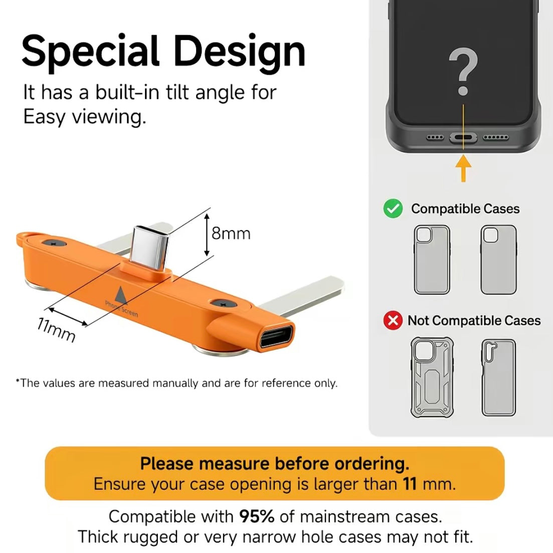 [GOLD] Basemo 2-in-1 240W Charging Cable with Hidden Phone Stand