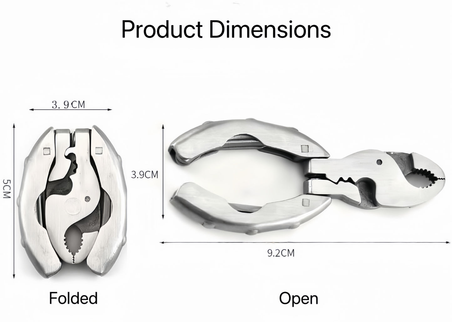 [GOLD] 9-in-1 Keychain Multitool Pliers