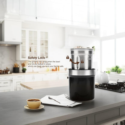 [GOLD] Voltix Electric Multi-Use Cup Grinder – Large Capacity Stainless Steel