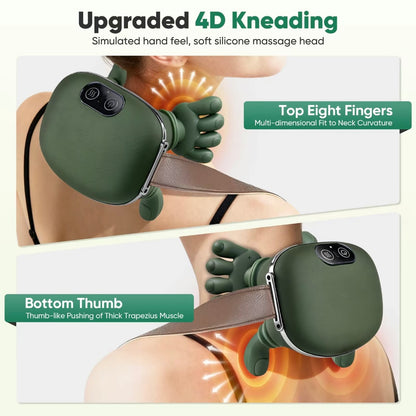 [GOLD] CerviFlex 4D Wireless Massager – Shiatsu Deep Tissue Relief with Heat