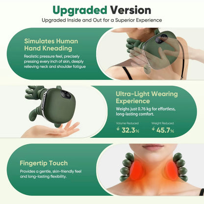 [GOLD] CerviFlex 4D Wireless Massager – Shiatsu Deep Tissue Relief with Heat