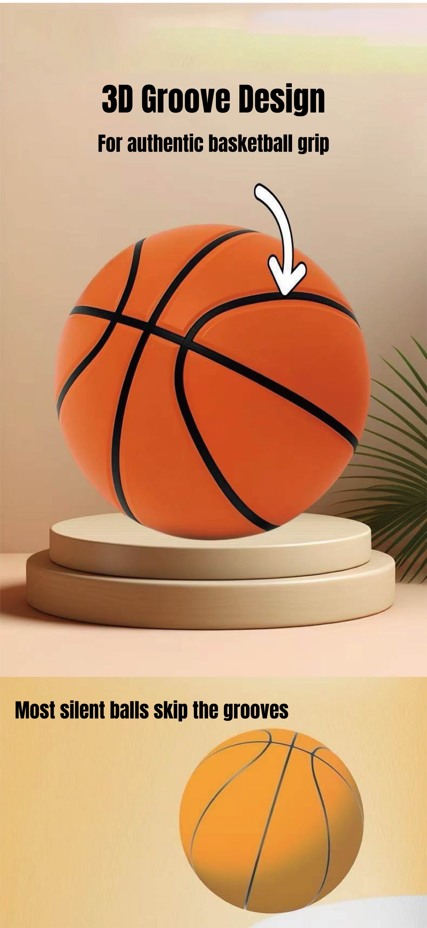 [GOLD] HushBall – Size 7 Quiet Indoor Basketball