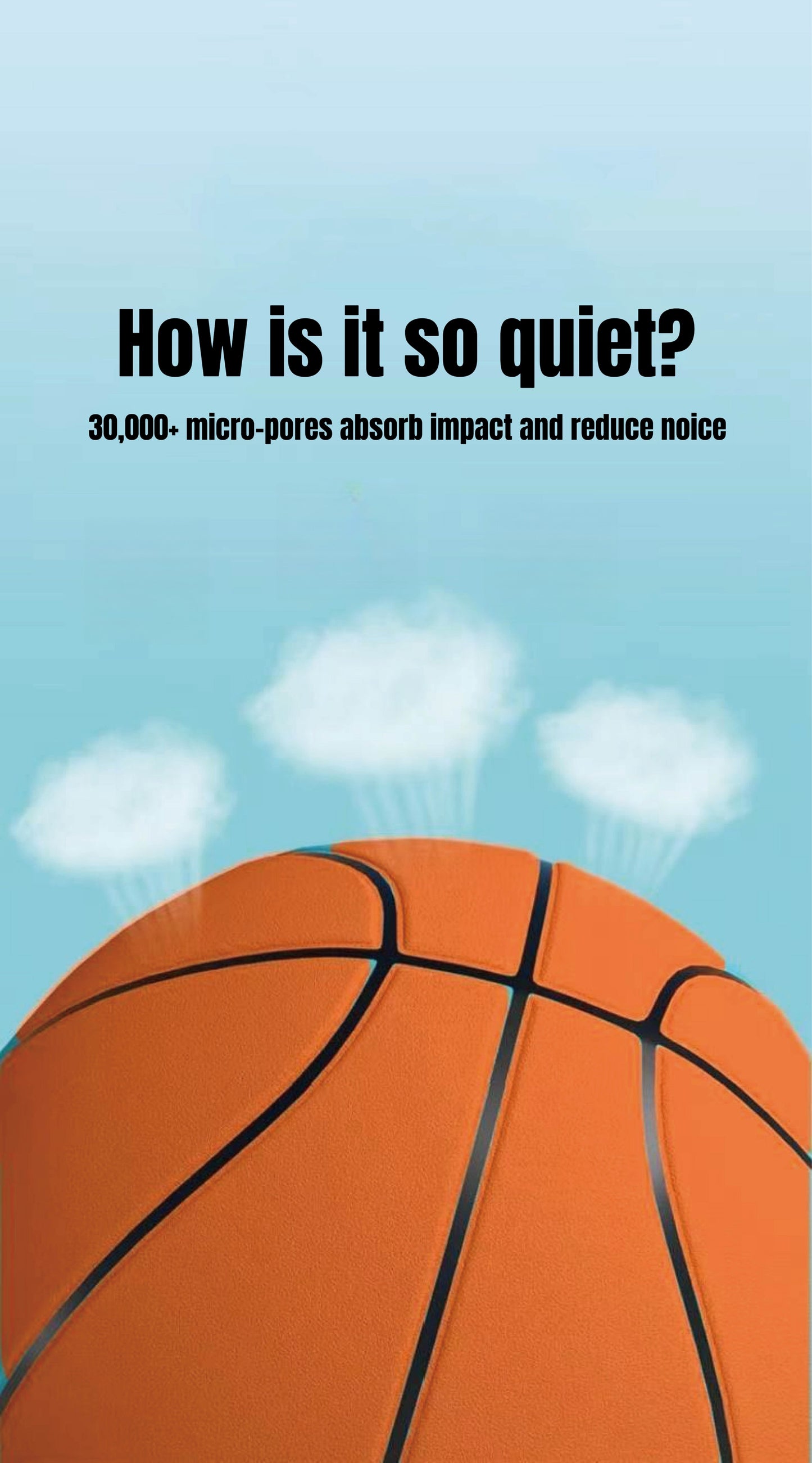 [GOLD] HushBall – Size 7 Quiet Indoor Basketball