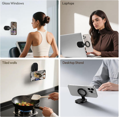 [GOLD] Support de téléphone magnétique et à ventouse double face