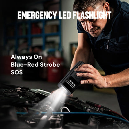 [GOLD] 12V Portable Jump Starter with Built-In Air Compressor and Smart Safety Protection