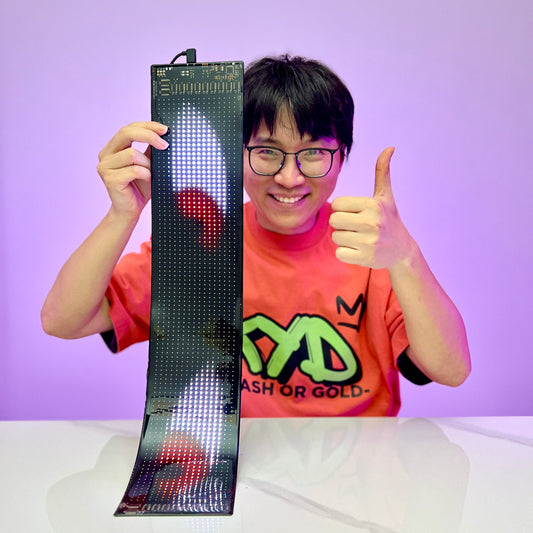 [GOLD] GlowPanel X – Programmable Car LED Display with Smart Remote Control
