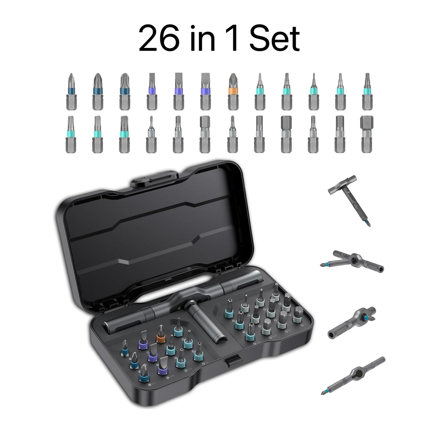 [GOLD] MagSnap Ratchet Precision Screwdriver Set – Modular Magnetic Repair Kit