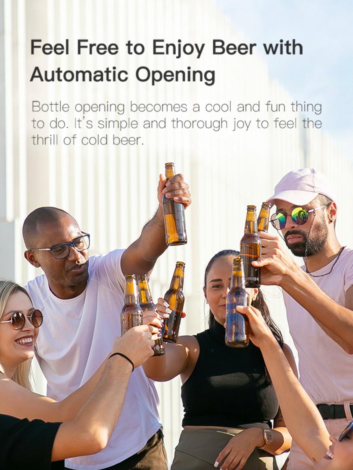 [GOLD] All-in-One Wine & Beer Opener Gift Set – Electric Corkscrew with Aerator & Vacuum Stopper + 2 x Push-Down Beer Opener