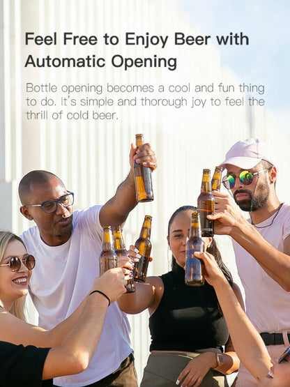 [GOLD] All-in-One Wine & Beer Opener Gift Set – Electric Corkscrew with Aerator & Vacuum Stopper + 2 x Push-Down Beer Opener