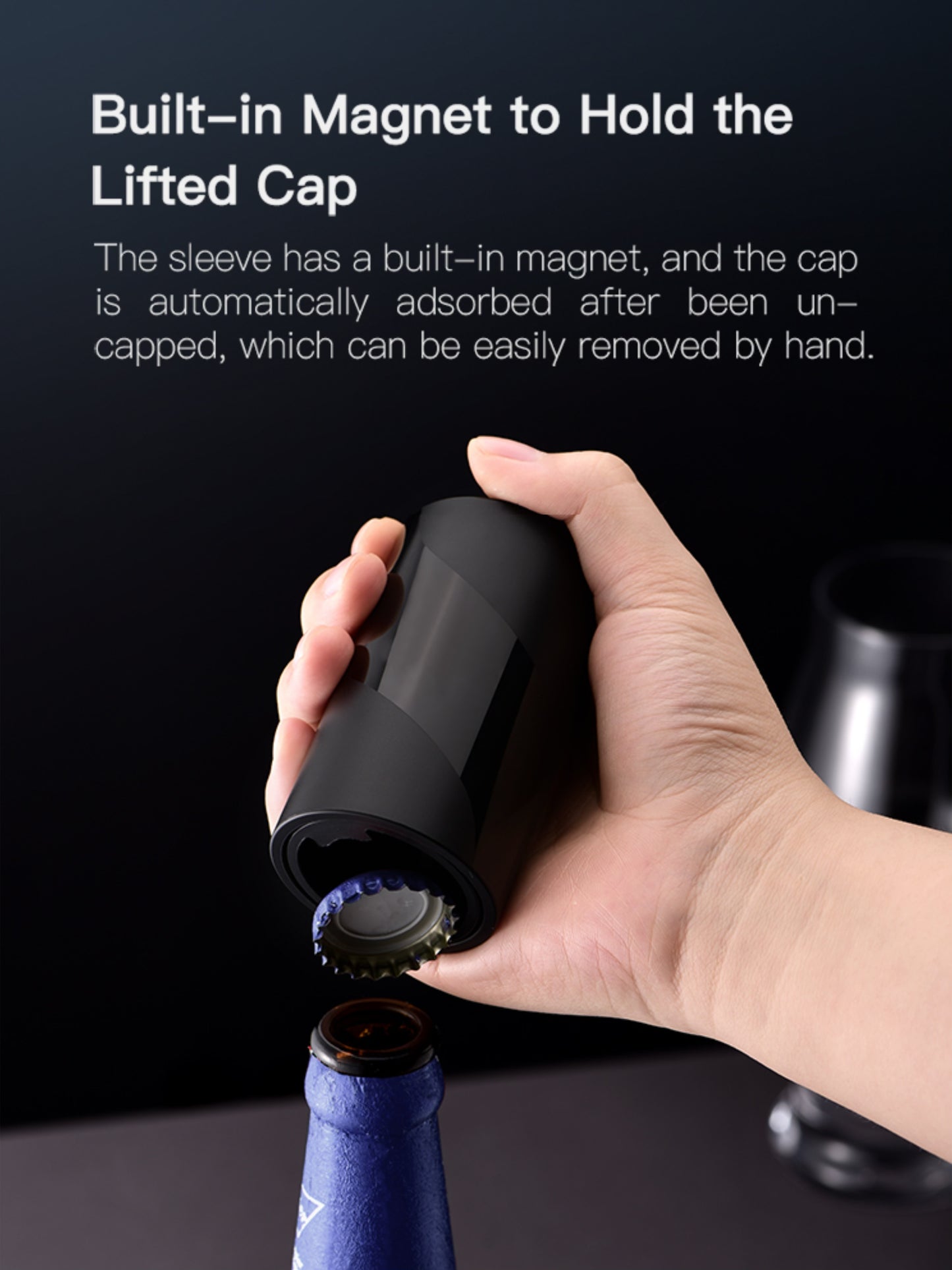 [GOLD] All-in-One Wine & Beer Opener Gift Set – Electric Corkscrew with Aerator & Vacuum Stopper + 2 x Push-Down Beer Opener