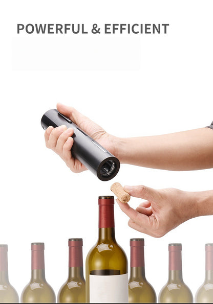 [GOLD] All-in-One Wine & Beer Opener Gift Set – Electric Corkscrew with Aerator & Vacuum Stopper + 2 x Push-Down Beer Opener