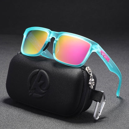 [GOLD] KDEAM Unisex Polarized Anti-Glare Outdoor Sunglasses with UV400 Protection