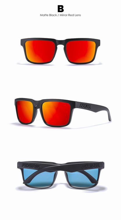 [GOLD] KDEAM Unisex Polarized Anti-Glare Outdoor Sunglasses with UV400 Protection