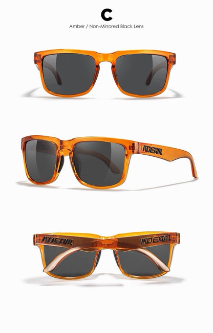 [GOLD] KDEAM Unisex Polarized Anti-Glare Outdoor Sunglasses with UV400 Protection