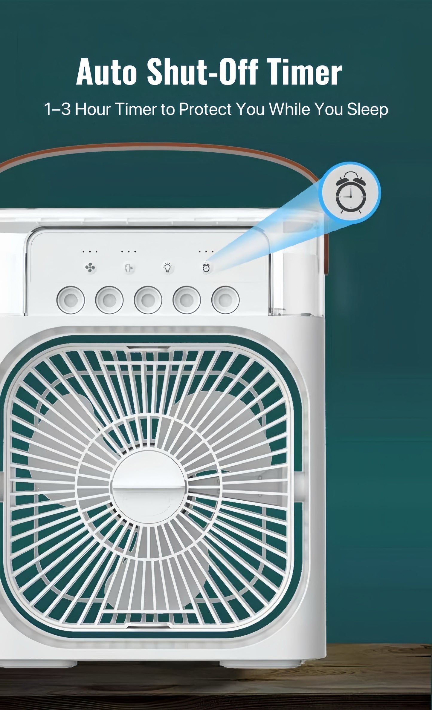 [GOLD] ChillBreeze Pro – Personal Cooling Fan with Adjustable Mist & Ambient Light