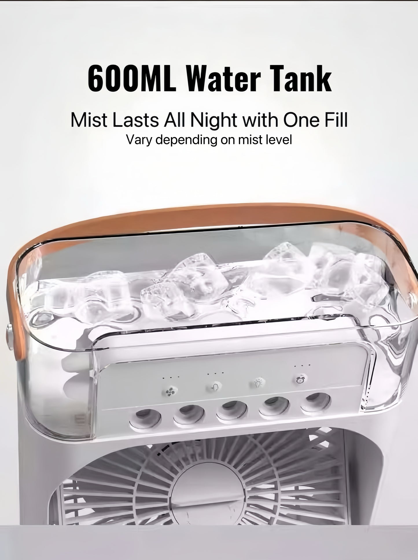 [GOLD] ChillBreeze Pro – Personal Cooling Fan with Adjustable Mist & Ambient Light