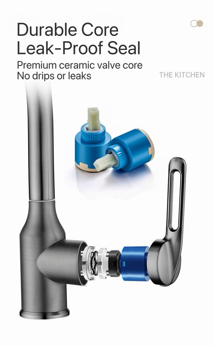 [GOLD] AeroSpa 4-Mode Stainless Steel Bathroom Faucet
