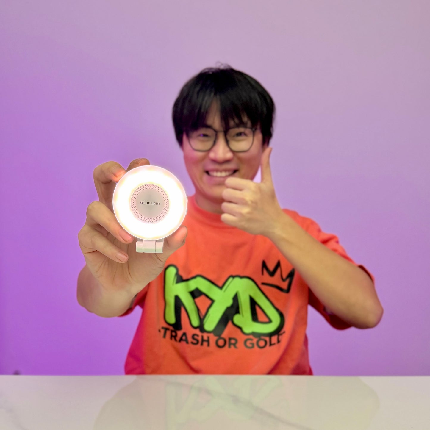 [GOLD] SnapLite Pro – CRI 95+ Magnetic 3-in-1 Selfie Light with Mirror