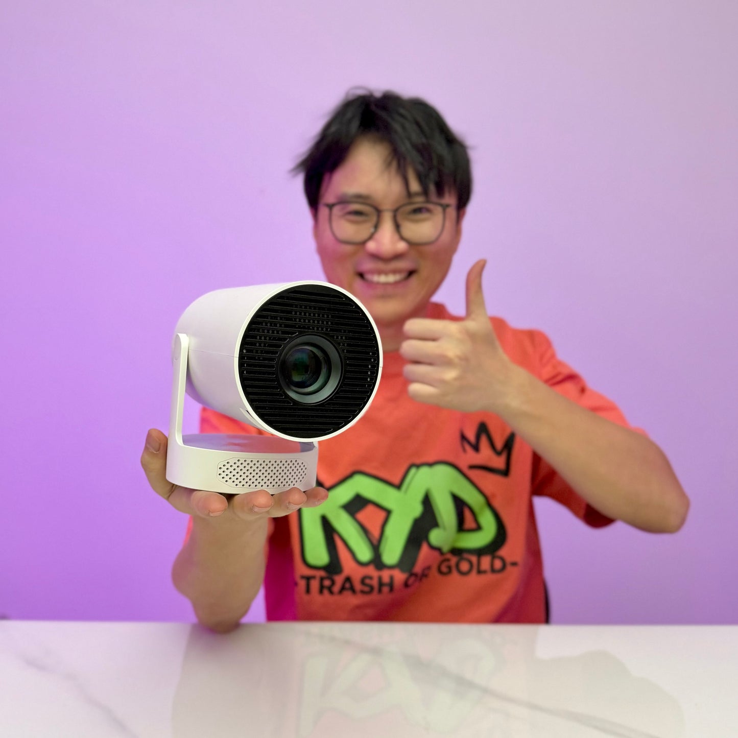 [GOLD] VistaCast Mini 210° Smart Projector with Extra Large-Screen Display