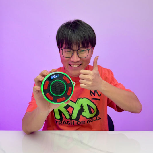 [GOLD] Aquro S3 Ultra – IPX7 Waterproof Shower Speaker with RGB Light & LED Display