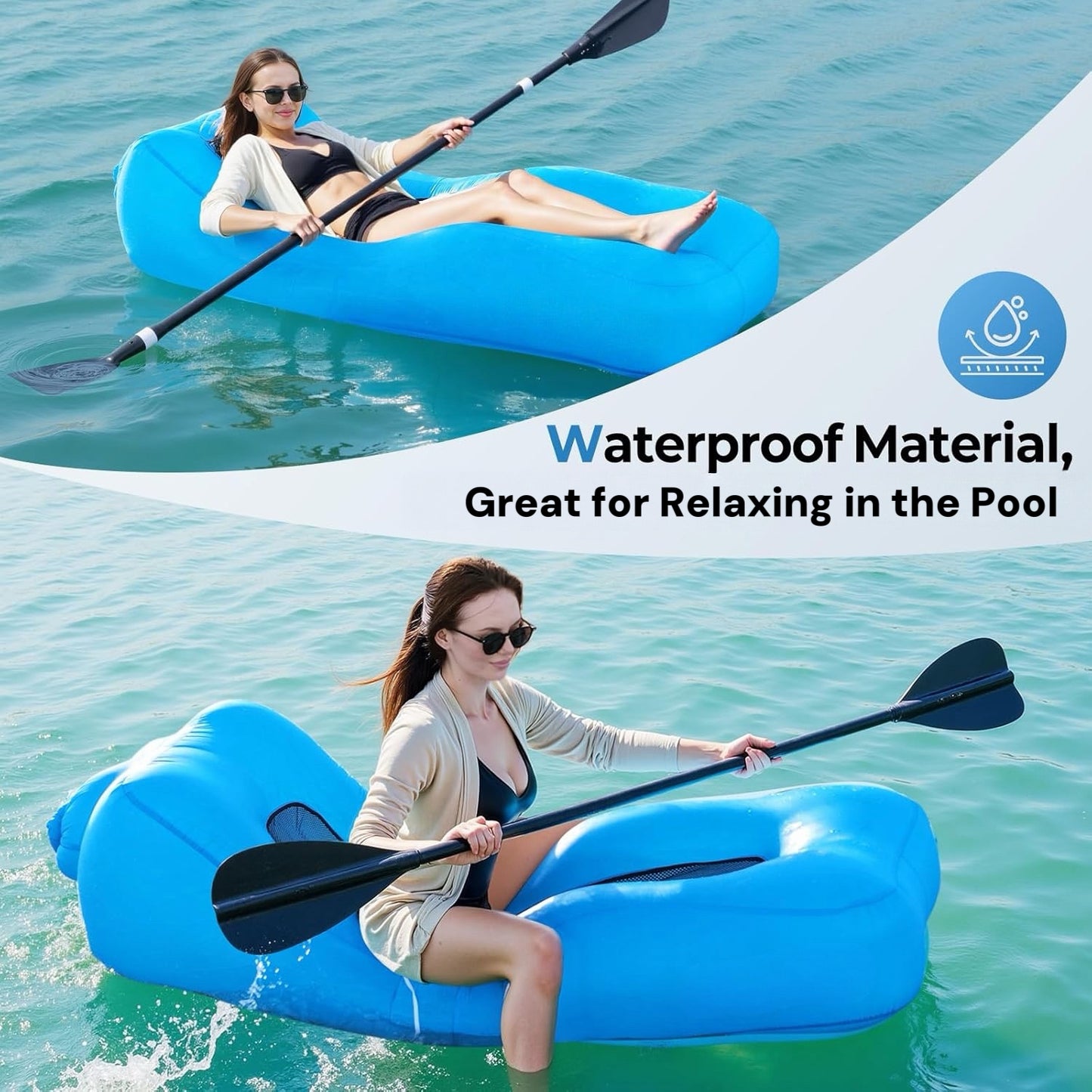 [GOLD] AeroLounge Go – Compact Pump-Free Inflatable Lounger