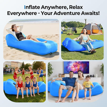 [GOLD] AeroLounge Go – Compact Pump-Free Inflatable Lounger